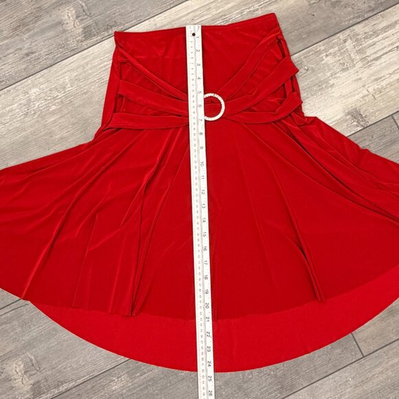 Dance America Sz S Red Skirt with Rhinestone Buckle NWT - Picture 8 of 10